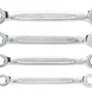 Högert Halb-Maulschlüssel-Satz aus Stahl gekröpft, 8 – 17 mm, 4-tlg