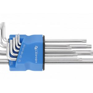 Högert Torx-Schlüsselsatz TX aus S2 Stahl lang, 9-tlg