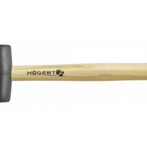Högert Gummihammer schwarz mit Holzgriff, 900 g