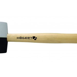 Högert Gummihammer weiß/schwarz mit Holzgriff, 680 g