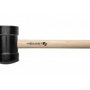 Högert Gummihammer schwarz mit Holzgriff, 800 g
