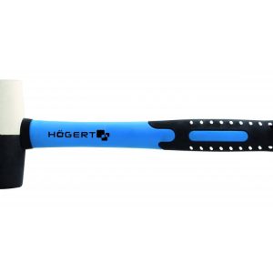 Högert Gummihammer weiß/schwarz mit Glasfasergriff, 680 g