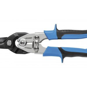 Högert Blechschere 250 mm, verschiedene Schnittmuster, links gekröpft