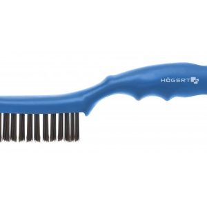 Högert Drahtbürste vierreihig aus Stahl, Edelstahl oder Messing, Messing