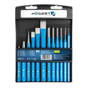 Högert Werkzeugset – Körner, Meißel & Splinttreiber, 12-tlg