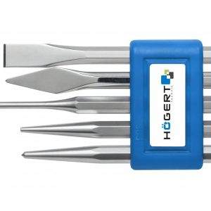Högert Werkzeugset – Körner, Meißel & Splinttreiber, 5-tlg