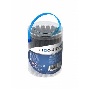 Högert Permanent Marker schwarz für Holz, Stahl & Beton, 45 Stück-Set
