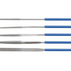 Högert Diamant-Nadelfeilen-Set für Juweliere & Uhrmacher, 5-tlg