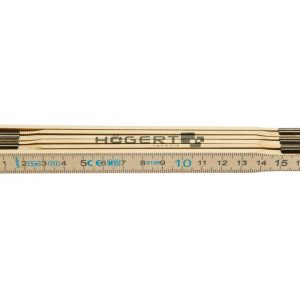 Högert Zollstock mit 6 Gliedern & Zulassung nach MID, 1000 mm