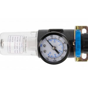 Högert Luftfilter mit Manometer für Druckluft- und Lackierwerkzeuge 1/4 Zoll, 15 ml