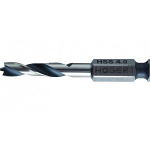 Högert Holzbohrer mit Sechskantschaft 1/4 Zoll, 4 mm