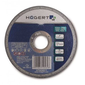 Högert Korundscheibe zum Metallschneiden, Ø 115 – Stärke 1,0 mm
