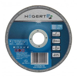 Högert Korundscheibe zum Metallschneiden, D 125 mm, 0,8 mm