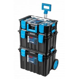 Högert Werkzeugkisten-Set 4 in 1 mit Transporthilfe
