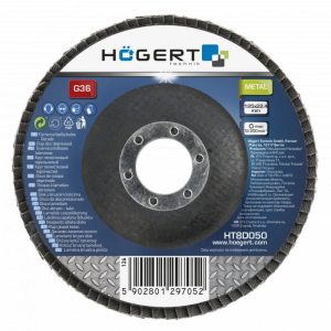 Högert Lamellenscheibe für Winkelschleifer, D 125 mm, Körnung G40