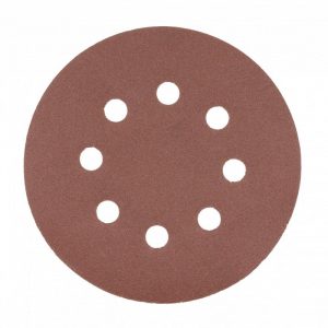 Högert Schleifscheiben mit Klettverschluss & Löchern, D 125 mm, 5 Stück, Körnung G150