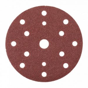 Högert Schleifscheiben für Metall mit Klettverschluss & Löchern, D 150 mm, 5 Stück, Körnung G60
