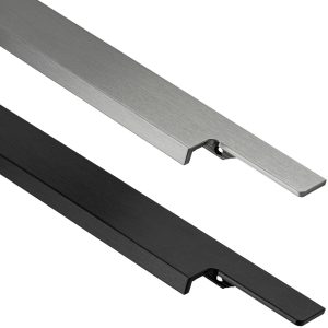 Gedotec Möbelgriff MALIBU aus Aluminium, 146 mm – Edelstahl Optik