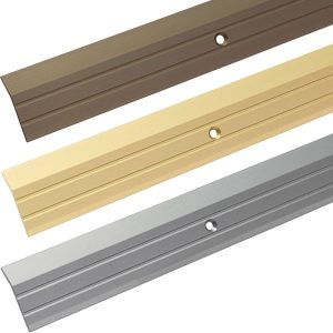 Alfer Abschlussprofil aus Aluminium gebogen gelocht 30 x 5 mm, bronze eloxiert – 2000 mm