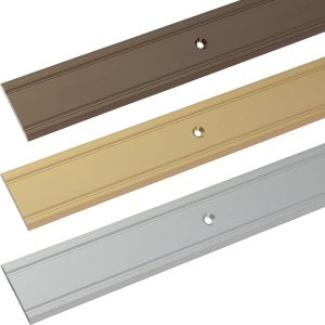 Alfer Übergangsprofil aus Aluminium Superflach gelocht 30 x 2 mm, silber eloxiert – 1000 mm