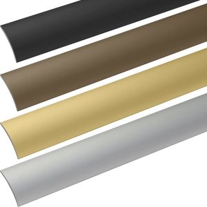 Alfer Übergangsprofil aus Aluminium Gewölbt selbstklebend 30-40 x 5 mm, silber eloxiert – 40 x 2000 mm
