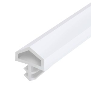 Gedotec Zimmertürdichtung M680 aus PVC für Innentüren mit günstigem Drehpunkt, Transparent – 25 Meter