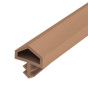 Gedotec Zimmertürdichtung M680 aus PVC für Innentüren mit günstigem Drehpunkt, beige – 6 Meter