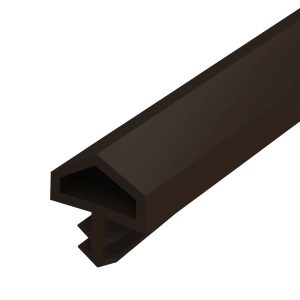 Gedotec Zimmertürdichtung M680 aus PVC für Innentüren mit günstigem Drehpunkt, Dunkelbraun – 6 Meter