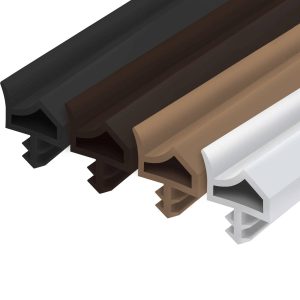 Deventer Zimmertürdichtung M3967 aus PVC für Innentüren mit günstigem Drehpunkt, Dunkelbraun – 6 Meter