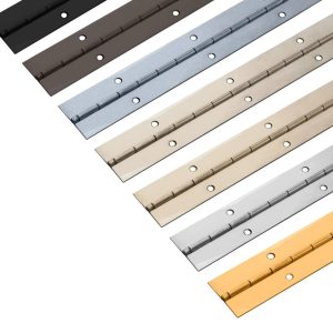 Gedotec Stangenscharnier STABILO zum Schrauben gebohrt kürzbar, Stahl vermessingt – 20 x 0,7 mm – 1750 mm