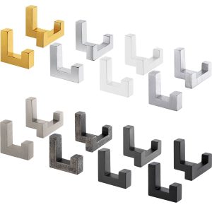 Gedotec Garderobenhaken TETRIS aus Metall, Einzelhaken – 40 x 12 mm – Schwarz