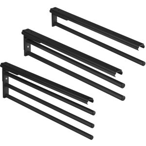 Häfele Handtuchhalter H6008 aus Aluminium Schwarz 90° schwenkbar, 1-armig