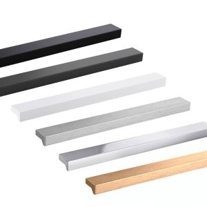 Viefe Griffleiste ANGLE aus Aluminium, Länge: 900 mm – BA 640 mm – Weiß matt