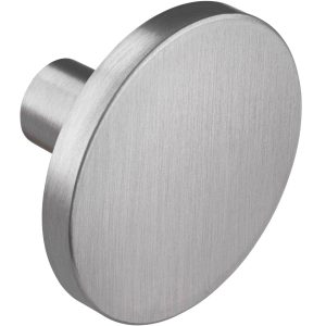 Viefe Garderobenhaken COMO aus Metall rund Ø 41 mm, Edelstahl-Optik