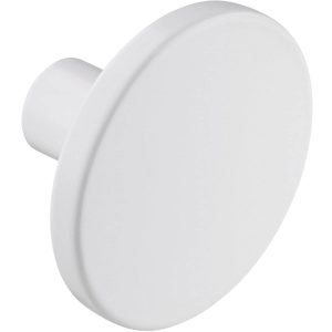 Viefe Garderobenhaken COMO aus Metall rund Ø 41 mm, Weiß matt (RAL 9003)