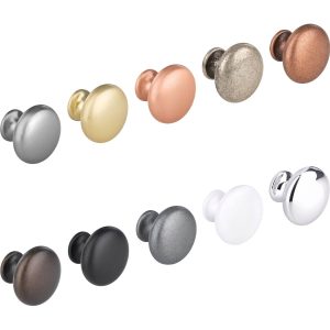 Viefe Möbelknopf DUKE aus Metall Ø 31 mm, Weiß matt