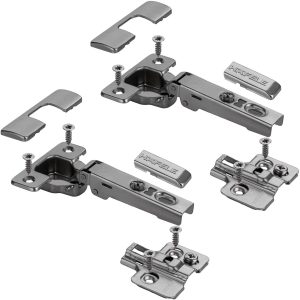 Häfele Topfscharnier Komplett-Set METALLA PREMIUM 110° mit Dämpfung, Eckanschlag