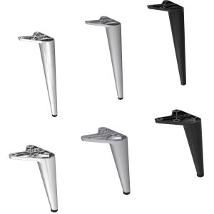 Gedotec Möbelfuß TORIN aus Metall, Tragkraft 100 kg, Schwarz matt – 200 mm