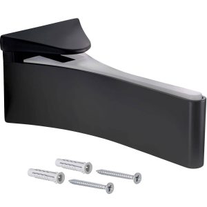 Gedotec Klemmträger MAFOS aus Stahl für Holz und Glastablare 6 – 30 mm bis 50 kg, Schwarz matt
