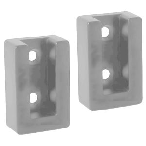Gedotec Schrankrohrlager EDGE aus Aluminium, paarweise, Silber matt