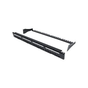 Intellinet 24-Port Patchpanel, unbestückt, 19“, 1 HE, schwarz – Patch Panel – 1U‘