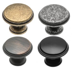 Gedotec Möbelknopf JULI aus Metall, Ø 28 mm, Messing antik