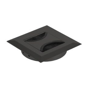 Siso Kabeldurchlass SOUL aus Metall 2-teilig, Ø 80 x 12 mm, Schwarz matt