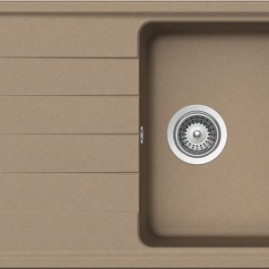 Häfele Aufbauspüle AS01S mit kleinem Becken 780 x 500 mm, Karamell Metallic