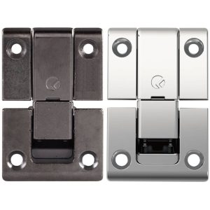 Italiana Ferramenta Klappenscharnier KIMANA Klappenband 3-teilig Ø 26 mm, Schwarz vernickelt