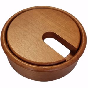Siso Kabeldurchlass PLAIN aus Holz, Ø 80 mm, Kirsche klarlackiert
