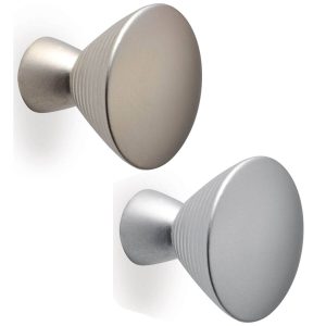Mital Möbelknopf KLARA aus Metall, Nickel satiniert – Ø 22 mm