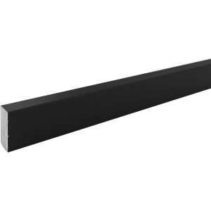 Gedotec Schrankrohr eckig 25×10 Aluminium schwarz Modell Nano Black, 1500 mm