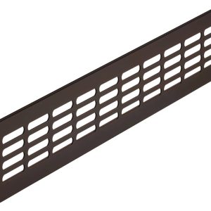 Häfele Lüftungsgitter H3621 eckig bronzefarben Heizkörpergitter geschlitzt Aluminium, 500 x 100 mm