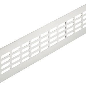 Häfele Lüftungsgitter H3623 eckig edelstahlfarben Heizkörpergitter Aluminium, 500 x 80 mm